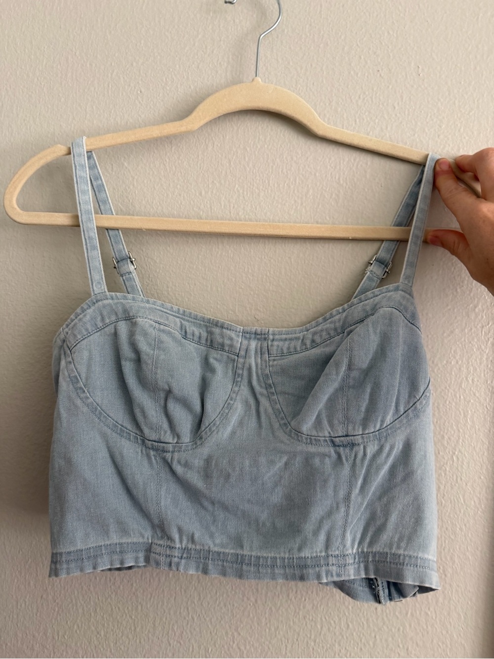 Charlotte Russe Light Blue Denim Bustier Camisole
